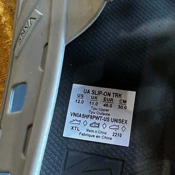 Vans Trek Slip-On Pewter Gray Breathable Easy Clean Water Shoes Durable Size 12 - Picture 6 of 6